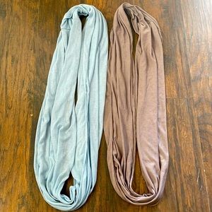 Two infinity sheer scarfs